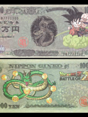 JAPAN GIAPPONE 1 BANCONOTA DA 1000 YEN COMMEMORATIVA DRAGON BALL FDS