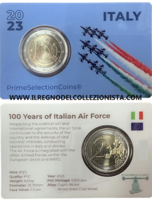 2 EURO 2023 COINCARD 100 AERONAUTICA MILITARE FDC