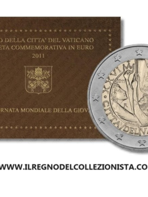 VATICANO 2 EURO 2011 GIORNATA MONDIALE GIOVENTU' MADRID FDC UNC
