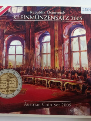 AUSTRIA SERIE DIVISIONALE 2005 CON 2 EURO COMMEMORATIVO FDC NUOVA