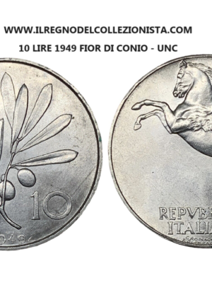 10 LIRE 1949 ULIVO - FDC UNC - REPUBBLICA ITALIANA