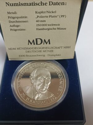 GERMANIA REPUBBLICA TEDESCA 1992 MEDAGLIA CANCELLIERE KONRAD ADENAUER