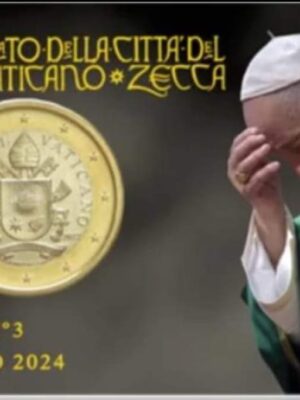 VATICANO COIN CARD 1 EURO N°3 2024 CITTA' DEL VATICANO FDC