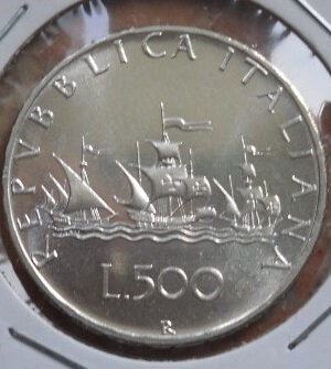 500 LIRE 1969 ARGENTO CARAVELLE FDC REPUBBLICA ITALIANA