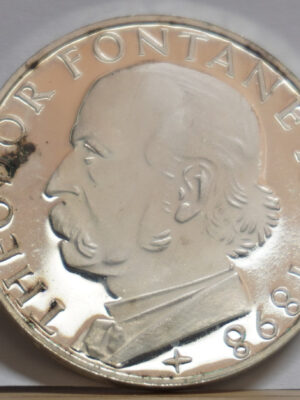 5 MARK 1969 G GERMANIA ARGENTO THEODOR FONTANE