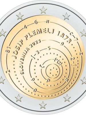 2 EURO SLOVENIA 2023 100°DELLA NASCITA DI JOSEP PLEMELJ UNC FDC