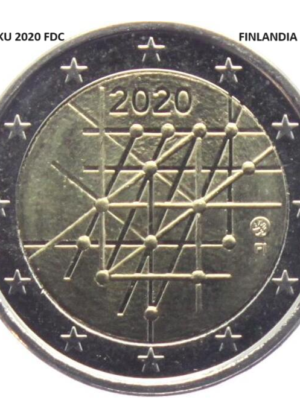 2 euro 2020 Finlandia 100° Università di Tarku FDC