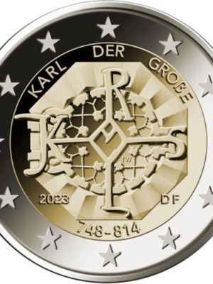 2 euro 2023 Germania Carlo Magno 5 monete A,D,G,J,F FDC