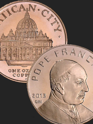 1 ONCIA DI RAME PURO PAPA FRANCESCO FDC