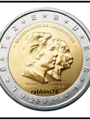 2 euro 2005 Lussemburgo Granduca Henry e Andolfo FDC