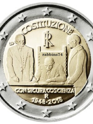 2 euro 2018 Italia 50° Costituzione Italiana FDC