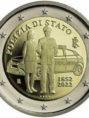 2 euro 2022 Italia Polizia di Stato FDC