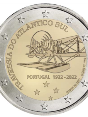 2 euro 2022 Portogallo Traversata Atlantico FDC