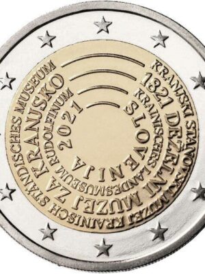 2 euro 2021 Slovenia Museo Nazionale FDC