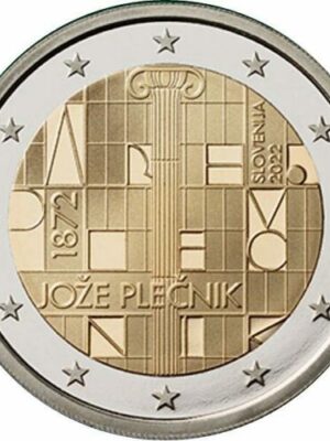 2 euro 2022 Slovenia Architetto J. Plecnik FDC