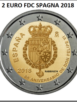 2 euro 2018 Spagna 50° Filippo VI FDC