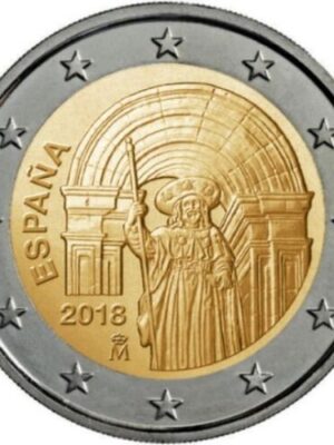 2 euro 2018 Spagna Santiago de Compostela FDC