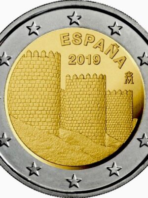 2 euro 2019 Spagna Tre torri Avila FDC