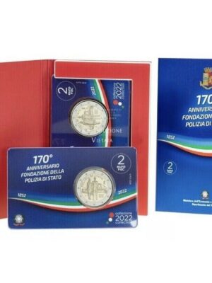 2 euro 2022 Coincard Italia 170° Polizia di Stato FDC