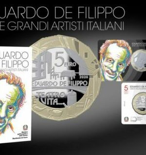 5 euro 2020 PROOF Italia Eduardo De filippo FS
