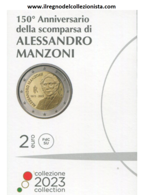 COINCARD 2 euro 2023 Italia Alessandro Manzoni FDC
