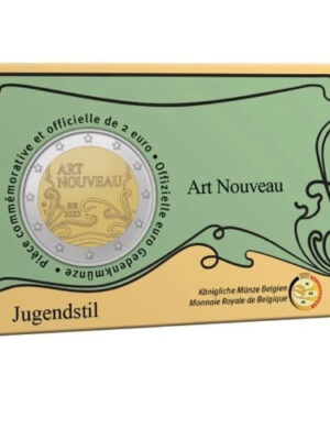 2 EURO BELGIO 2023 ART NOUVEAU COINCARD