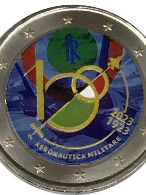 2 EURO COLORATO ITALIA 2023 100°AERONAUTICA MILITARE FDC