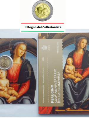 2 EURO SAN MARINO 2023 IL PERUGINO FDC IN FOLDER