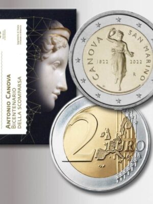 2 EURO 2022 SAN MARINO ANTONIO CANOVA IN FOLDER FDC