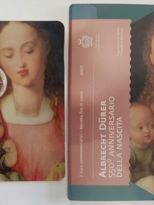 2 EURO 2021 SAN MARINO A. DURER IN FOLDER FDC