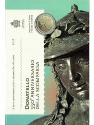 2 EURO 2016 SAN MARINO DONATELLO IN FOLDER FDC
