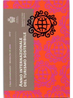 2 EURO 2017 SAN MARINO TURISMO IN FOLDER FDC