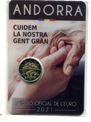 2 EURO 2021 ANDORRA PRENDIAMOCI CURA DEI NOSTRI ANZIANI IN FOLDER FDC