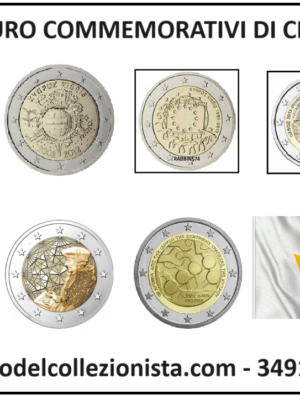 CIPRO TUTTI I 2 EURO COMMEMORATIVI FDC DAL 2009 AL 2023 COMPRESO