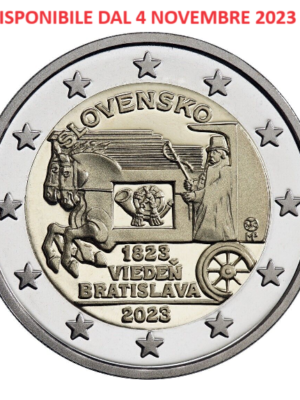2 EURO SLOVACCHIA 2023 200° POSTA ESPRESSA VIENNA BRATISLAVA FDC