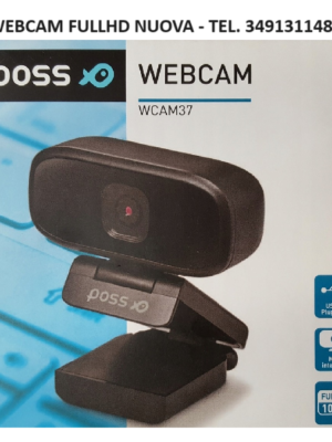WEBCAM POSS FULL HD 1080P NUOVA BELLISSIMA NERA