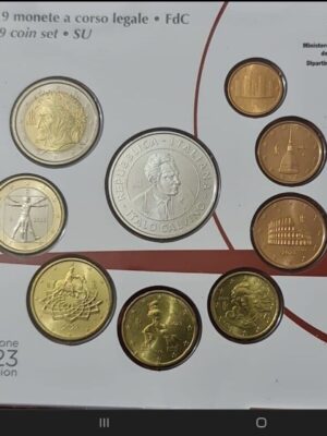DIVISIONALE 2023 ITALIA 9 VALORE CON 5 EURO ARGENTO ITALO CALVINO FDC