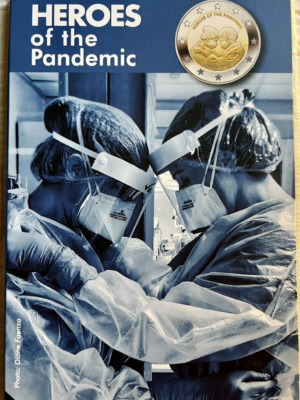 2 EURO 2021 MALTA COINCARD EROI DELLA PANDEMIA FDC