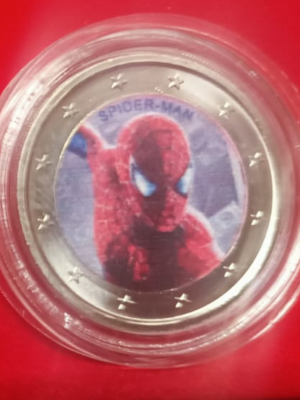 2 EURO FDC CON IMPRESSA L'IMMAGINE DI SPIDER MAN