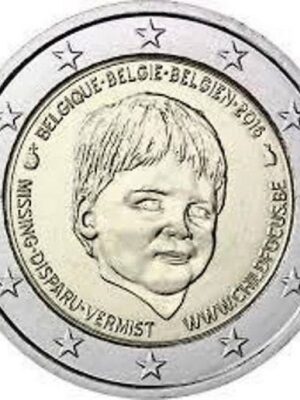 2 euro 2016 Belgio bambini scomparsi FDC