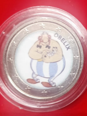2 EURO FDC CON IMPRESSA L'IMMAGINE DI OBELIX