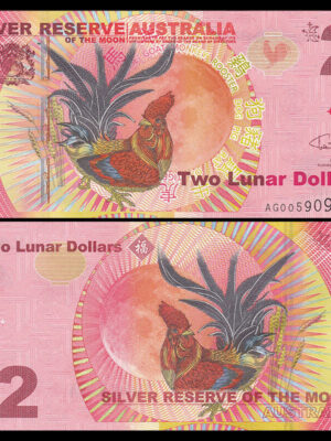 banconota Australia 2 dollari FDS Lunari Silver Riserve 2017 UNC