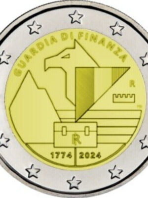 2 EURO 2024 ITALIA GUARDIA DI FINANZA FDC
