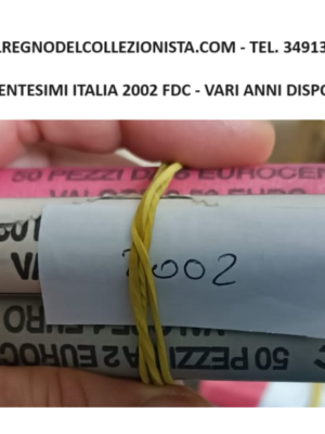 1, 2 E 5 CENTESIMI ITALIA 2002 FDC DA ROTOLINO