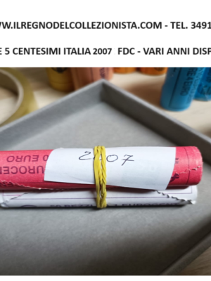 1, 2 E 5 CENTESIMI ITALIA 2007 FDC DA ROTOLINO