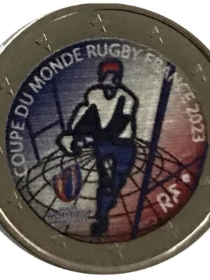 2 EURO FRANCIA 2023 RUGBY COLORATA FDC