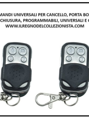 2 TELECOMANDI PER CANCELLO AUTOMATICO UNIVERSALI A 4 CANALI PROGRAMMABILI 433MHZ
