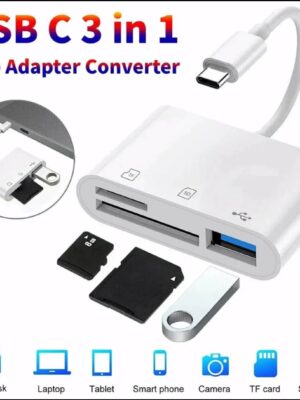 Convertitore adattatore Esterno USB C 3 in 1 - Nuovo - Specifiche tecniche nelle foto