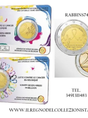 COPPIA BELGIO 2024 COINCARD LOTTA CONTRO IL CANCRO FDC