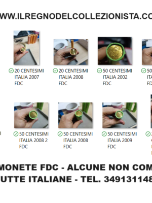 LOTTO 10 MONETE ITALIA FDC - VARI ANNI - UNC NUOVE DA ROTOLINO